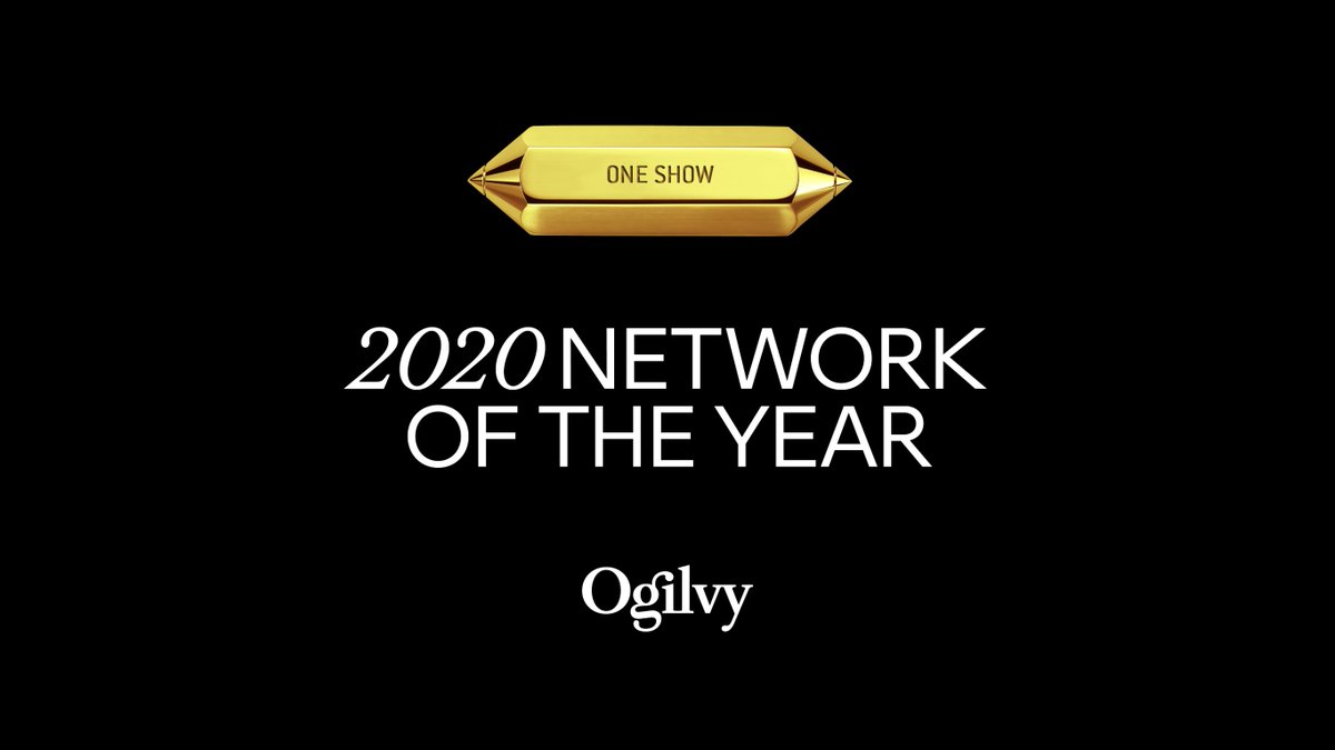 Ogilvy (@ogilvy) on Twitter photo We are proud to be named the 2020 Network of the Year by <a href="/TheOneClub/">The One Club for Creativity</a>!
Thank you to our outstanding teams & clients for proving that big ideas, in any form, have the power to transform business & culture.
More about the 2020 #OSawards, here: okt.to/49Z3iW We are proud to be named the 2020 Network of the Year by <a href="/TheOneClub/">The One Club for Creativity</a>!
Thank you to our outstanding teams & clients for proving that big ideas, in any form, have the power to transform business & culture.
More about the 2020 #OSawards, here: okt.to/49Z3iW
