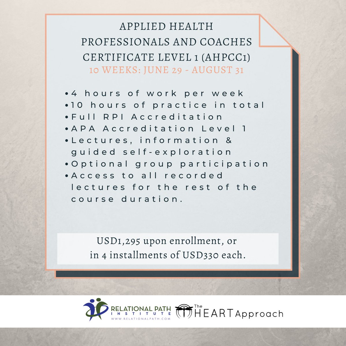 relational_path's tweet image. Check our course options and join us in our first online training to create outstanding relationships for yourself and for others!