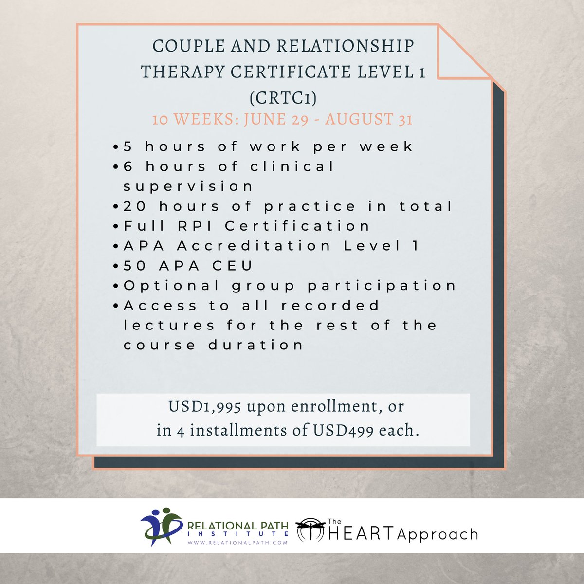 relational_path's tweet image. Check our course options and join us in our first online training to create outstanding relationships for yourself and for others!