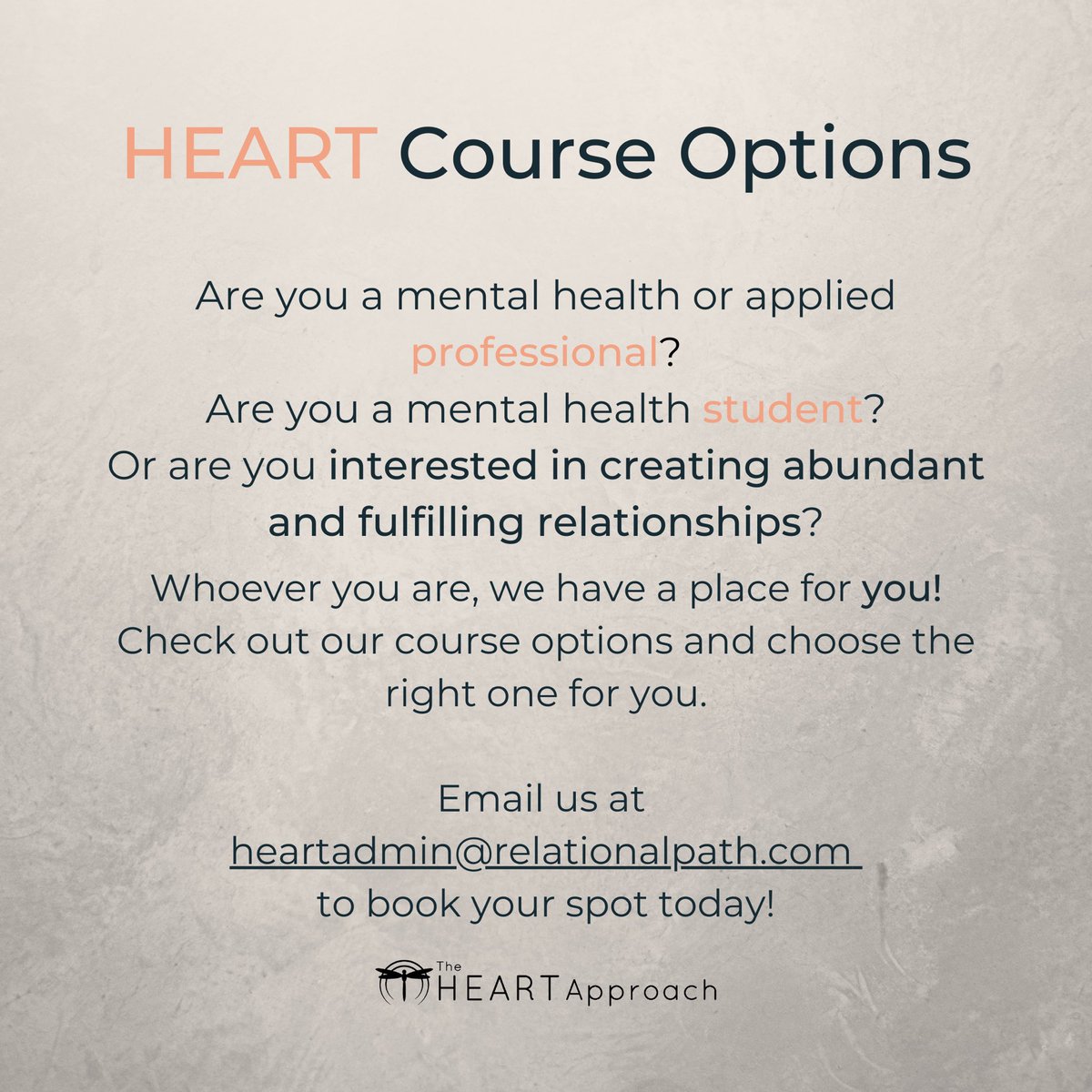 relational_path's tweet image. Check our course options and join us in our first online training to create outstanding relationships for yourself and for others!