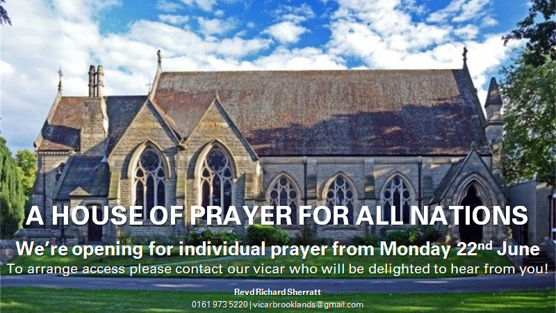 BaguleyStJohns's tweet photo. We're delighted to let you know that from Monday 22nd June our #church building will be available for #IndividualPrayer! If you would like to pray at St John's please book your slot by contacting our vicar. We can't wait to welcome you! ⛪️🙏 @DioManchester https://t.co/iV7aPG4z1u