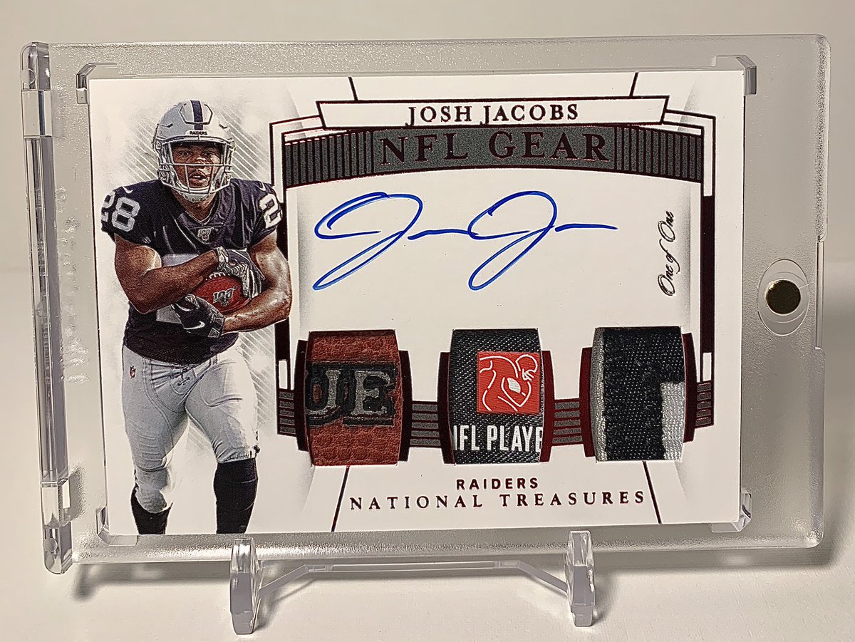 1stcoastcards's tweet image. Josh Jacobs 1/1 ! $1200 shipped  let’s take a break for 20,000 NT Bball and peep this 2019 NT FB ROY  @HobbyConnector  @Hobby_Connect   #SSP #SickPatch #Godbless