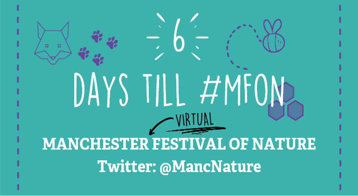 Woohoo, it's Monday!! And why is this exciting we hear you say?! It’s the week of our Virtual Manchester Festival of Nature of course!!!! Only 6 days to go before a fun filled day of exciting activities and talks for all. 🐝🐞🐛🦋🐜🐝 #MFoN