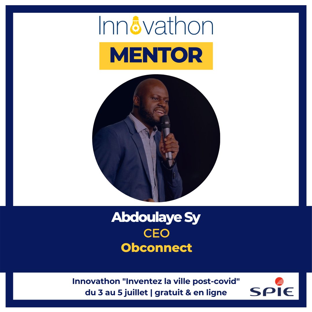 <a href="/AbdoulaySy/">Sy Abdoulaye</a>, CEO de Obconnect et chef de projet chez Daxium sera parmi les mentors de l'Innovathon !

Prends ta place avant le 30 juin 👉 tinyurl.com/innovathon2020 

#iot #smartcities #data #innospie2020 #mentor #startup #hackathonenligne