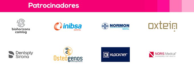 aacibandalucia's tweet photo. Gracias a todos los patrocinadores de #AACIB, que nos ayudan a prestar el mejor servicio posible a nuestros asociados: @Biohorizons_  @inibsadental @Normon_lab #Oxtein @DentsplySirona @Osteogenos @klocknerES @NorisEsp https://t.co/scubsVA9Jr