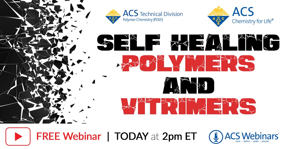 AmerChemSociety's tweet photo. Learn how dynamic covalent chemistry (DCC) can be used to induce healing, actuation, phase changes &amp; other desirable attributes during today's FREE Interactive #ACSWebinar. Register at https://t.co/9lvFRNGC8K https://t.co/MGsl9o4Dk9