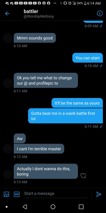 Beat @WorshipMeSissy at a #wankbattle and he didn't do what he said he'd do. Just three measly days and<a class="tags" target="_blank" title="On Twitter" href="/?out=eyJ0eXAiOiJKV1QiLCJhbGciOiJIUzUxMiJ9.eyJpYXQiOjE3MjU0MDQ4ODQsImlzcyI6InR3cG9ybnN0YXJzLmNvbSIsIm5iZiI6MTcyNTQwNDg4NCwiZXhwIjoxNzU2OTQwODg0LCJyZWRpcmVjdF91cmwiOiJodHRwczovL3R3aXR0ZXIuY29tL1dvcnNoaXBNZVNpc3N5In0.sPteMXJxrJC-jgYrFyXcHFBAFTJxI6OB77gqgJ3q7jbymdpdGKwXZEA6Z99I5XuHALXfSdFIDHvxZ-wJ7xiYag">@WorshipMeSissy</a><a href="/tag/wankbattle"class="tags">#wankbattle</a>