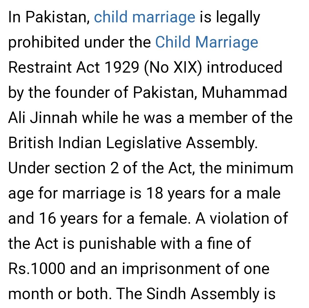 I am also aware that Quaid e Azam introduced the Child Marriage Restraint Act 1929. The year Ruttie passed away. I wonder if it an attempt to fix mistakes or just purely political.