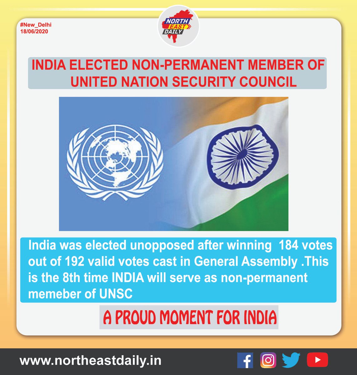 NorthEastDaily1's tweet photo. #UNSecurityCouncil 
#UNSCelection 
#UNSC https://t.co/9a8ClhlrK7