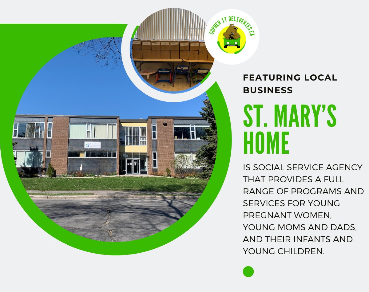 GopherItOttawa's tweet photo. St. Mary’s Home is social service agency that provides a full range services for young pregnant mothers, young parents, and their infants. Weekly, we are providing 40 families with food donations from the @ottawafoodbank &amp; @harvesthouseottawa while @gopherit deliver them for us! https://t.co/nwhZr6jQzm