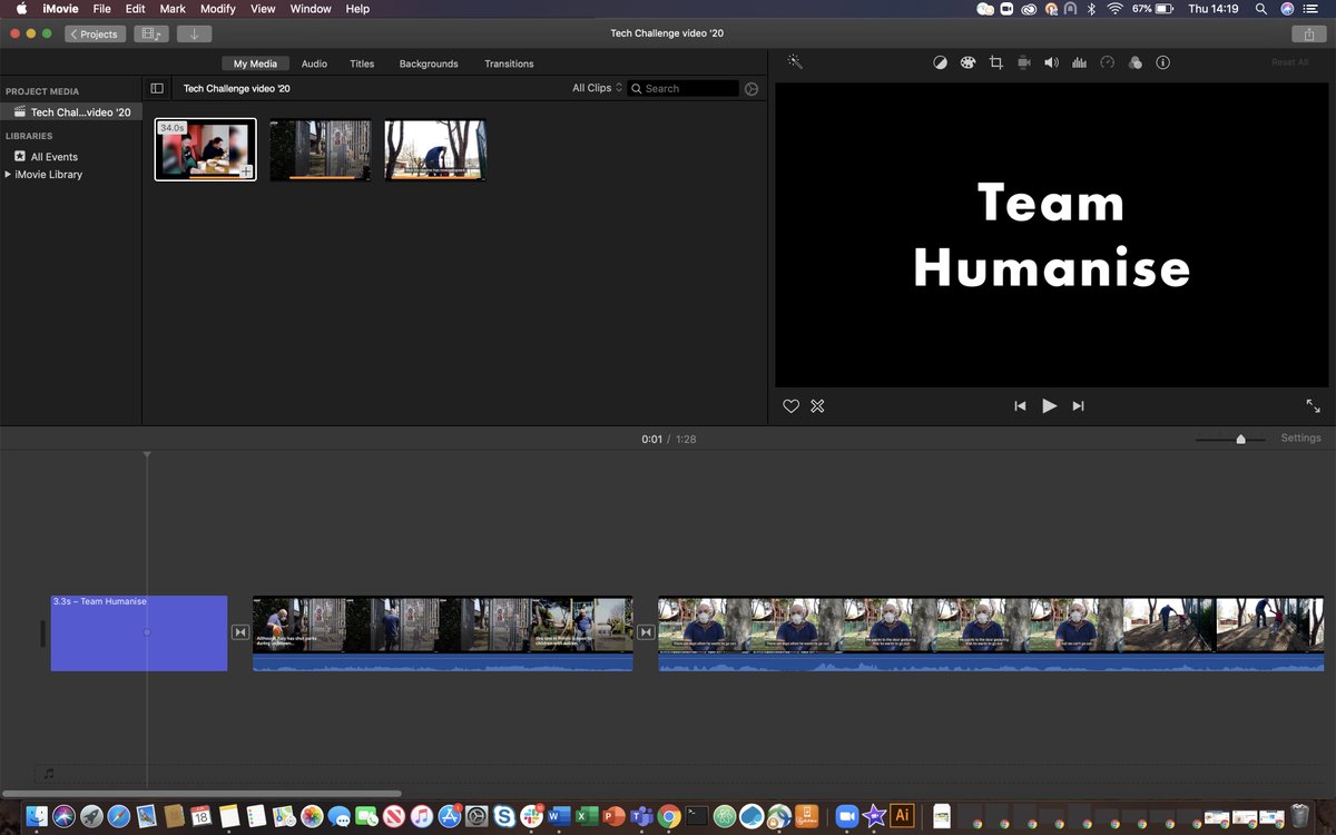 Balancing lunch breaks with creating our Team Humanise video for #TechCh2020. This years theme is "invisible disabilities", something we all feel really passionate about as UX specialists and accessibility advocates 👩‍💻