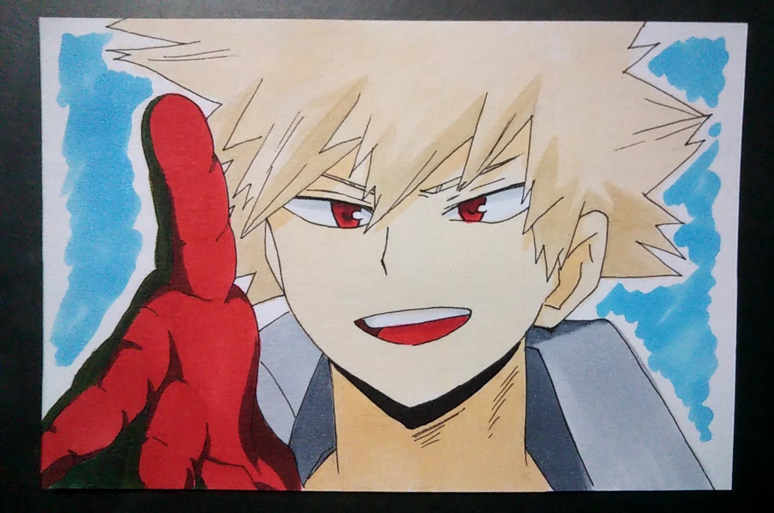 モブ かっちゃん 可愛い顔が見てぇんだ ヒロアカ 爆豪勝己 模写 コピックイラスト T Co Tvjw5wi0sw Twitter