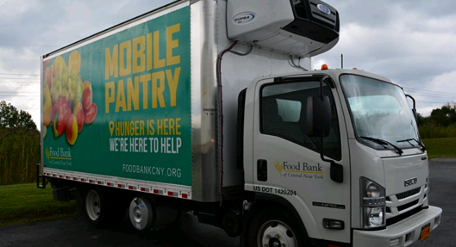 The Greater South Side Homeowners Association and S.O.U.L. Project will host a <a href="/FoodBankofCNY/">Food Bank of Central New York</a> Mobile Food Pantry distribution tomorrow, June 19 at 2 p.m. at Wood Ave &amp; S. Salina St. (parking lot). No income guidelines required. One food box per household. #LetsTakeCareOfEachOther