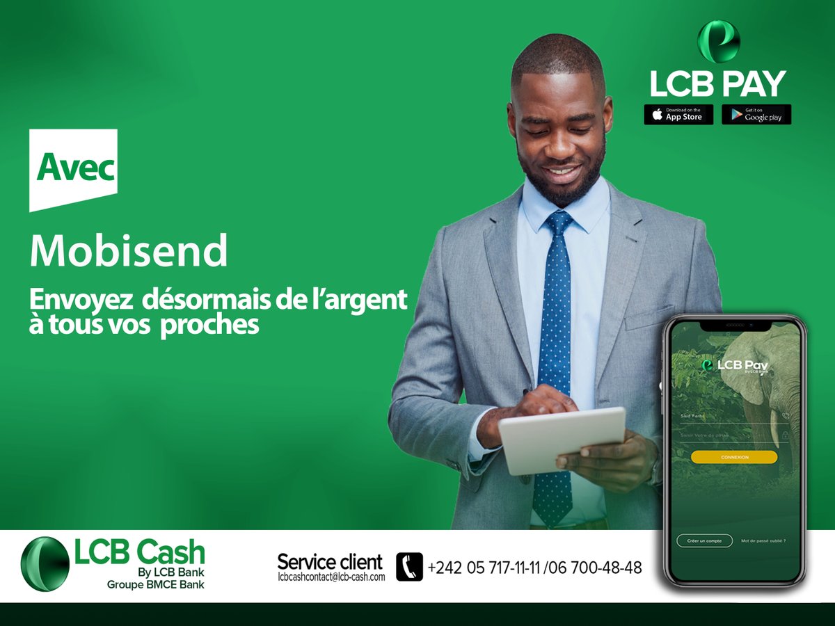 #LESAVIEZ-VOUS?

Que votre destinataire soit utilisateur de #LCBPay ou non, vous pouvez désormais envoyer de l'argent à tous vos proches avec #Mobisend pour un coût de 20 FCFA seulement quelque soit le montant transféré.

#LCBCash c'est simple, rapide et sécurisé.