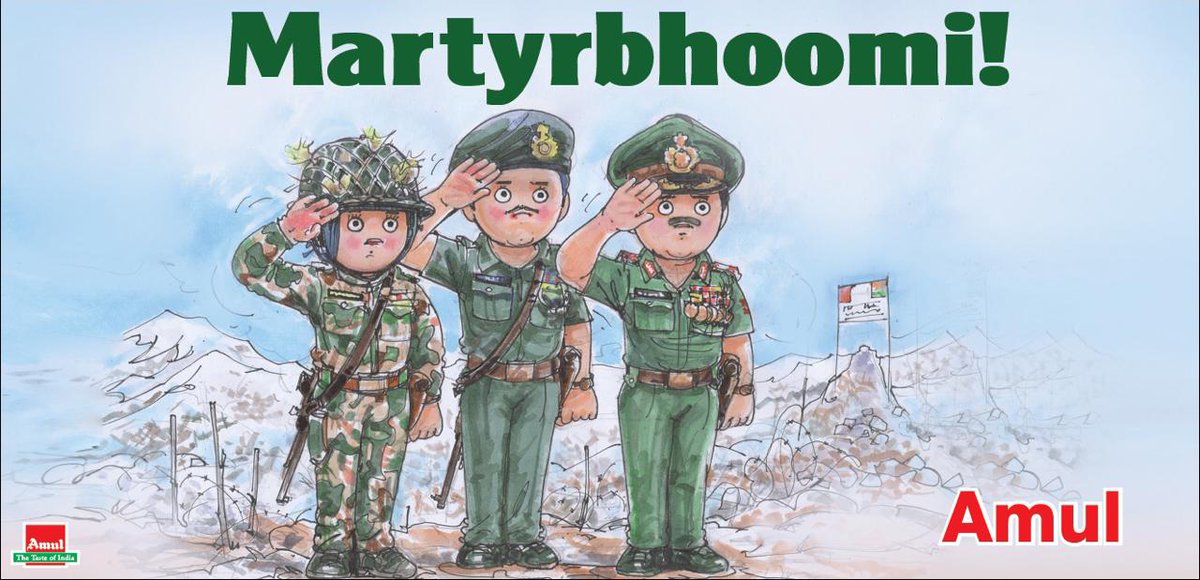 #Amul Topical: Tribute to our bravehearts in Galwan Valley...