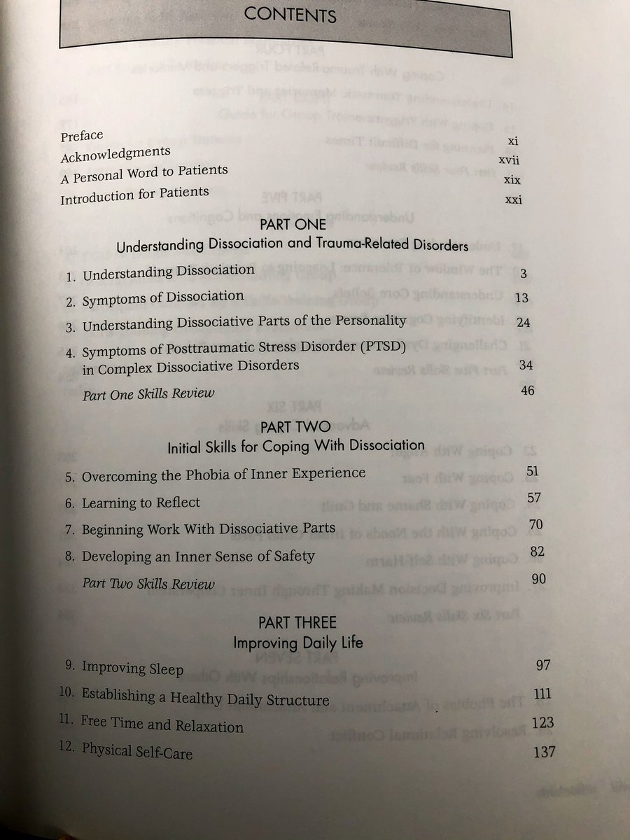 RTimoclea's tweet image. Ok so decided to carry on..not throwing the baby out with the bathwater...even if the bathwater includes a gross violation by one of the authors...
The contents page looks interesting and relevant..Seems to have a logical order... #Copingwithtrauma