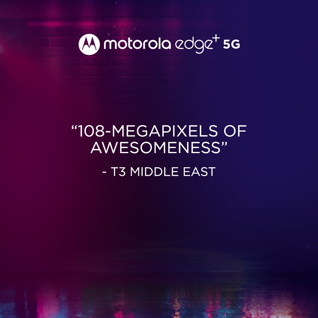 Motorola_Saudi's tweet photo. "Mind-Bending", "Awesomeness" & " Comeback" - Just a few words describing the Motorola Edge+ 5G, what do you have to say?
#5G #108MP #WaterfallDisplay #Motorola #EdgePlus #HelloMoto
https://t.co/N5FGmBwKGV
https://t.co/5fXnwyDmHw
https://t.co/BYoCIxOtyQ https://t.co/1U6fM5ALsK