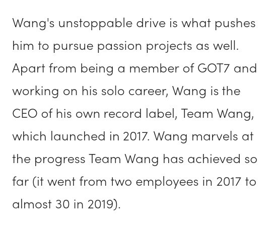 For the last time:1. Team Wang is not under jype, Jackson is the ceo and he is the one who built it with 25 to 30 employees for now2.jype take profit from him without doing anything because Jackson the one who pay for his solo career3.jype limit his solo caree so he can't...