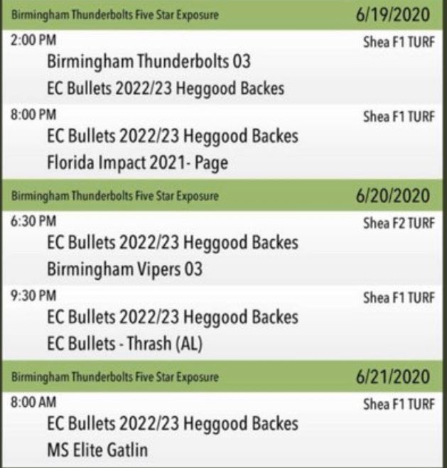 Come out and watch me and my team as we hit the field this weekend <a href="/Tbolts5Star/">Tbolts Fivestar</a> showcase! <a href="/ECBULLETS04/">EC Bullets04</a> @ECBulletsBackes <a href="/UGASoftball/">Georgia Softball</a> <a href="/AlabamaSB/">Alabama Softball</a> <a href="/LibertySB/">Liberty Softball</a> <a href="/AthletesGoLive/">AthletesGoLive</a>