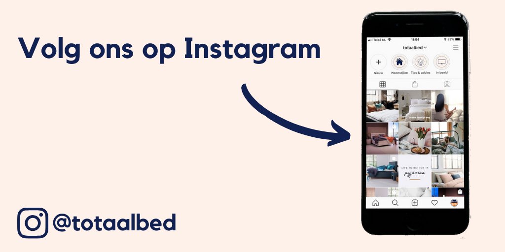 Volg jij ons al op Instagram? Zo blijf je op de hoogte van handige tips, nieuwe collectie en leuke winacties. bit.ly/totaalbedinsta…