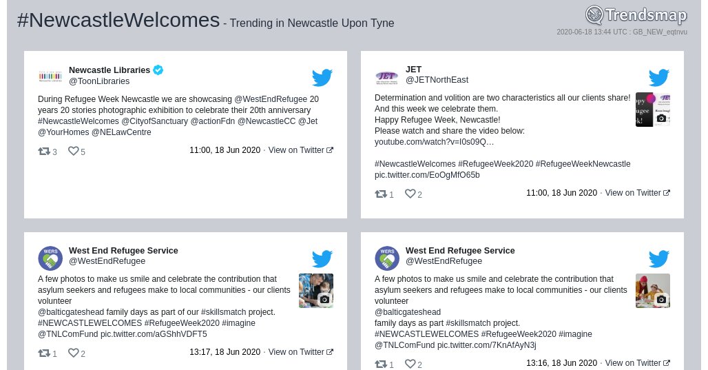 #newcastlewelcomes is now trending in #NewcastleUponTyne

trendsmap.com/r/GB_NEW_eqtnvu