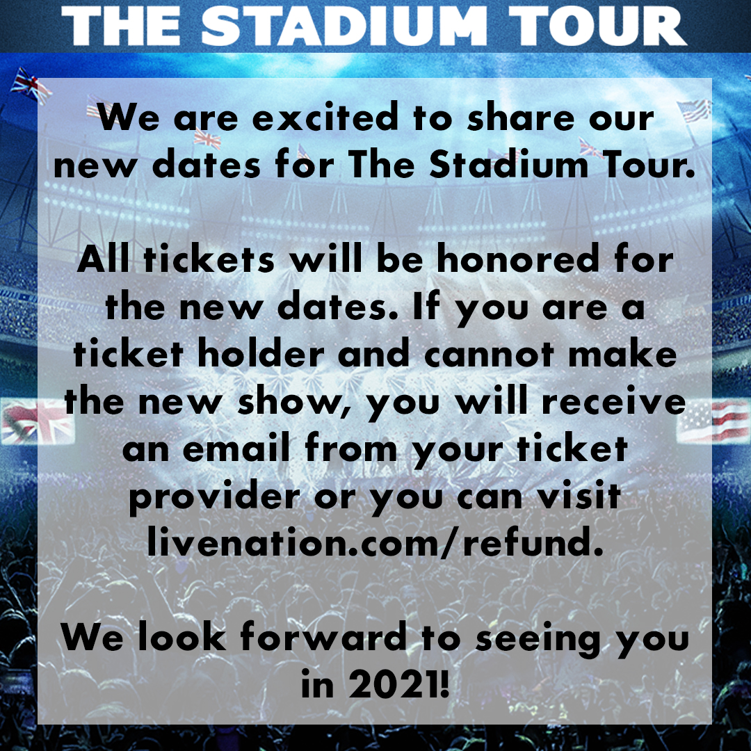 DefLeppard's tweet photo. We are excited to share our new dates for The Stadium Tour! 💥🤘

#DefLeppard #TheStadiumTour https://t.co/UsKcUdOYp8