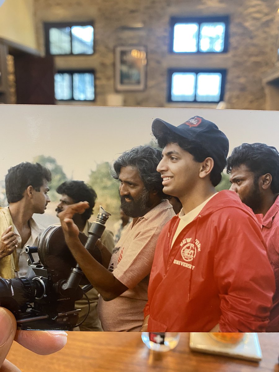 MNightShyamalan's tweet photo. Me directing my first film in Chennai, India at 21. #tbt  It played in two theaters for a few weeks. #persevere https://t.co/jFgp31Foud
