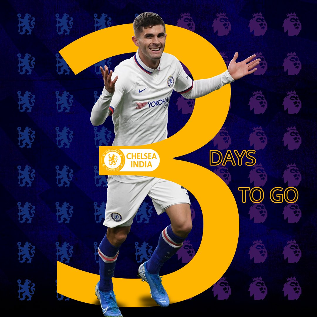 ChelseaIndia's tweet photo. 3️⃣ days to go for @ChelseaFC's first game after the #PLRestart.
Who is scoring the first goal for us? #CFC #BluesAreBack https://t.co/E5xn78gNkq