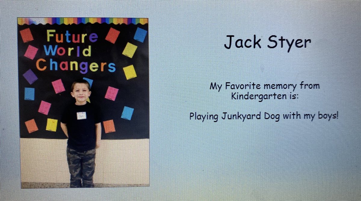 MTL_HS_K's tweet photo. On the very last day of Kindergarten, we celebrated the letter Y with Yearbook Day! I made a virtual yearbook using pictures taken on the first day of school and students shared their most favorite memory from Kindergarten. I will certainly miss this amazing group of children! ♥️ https://t.co/9V1gsSuJr2
