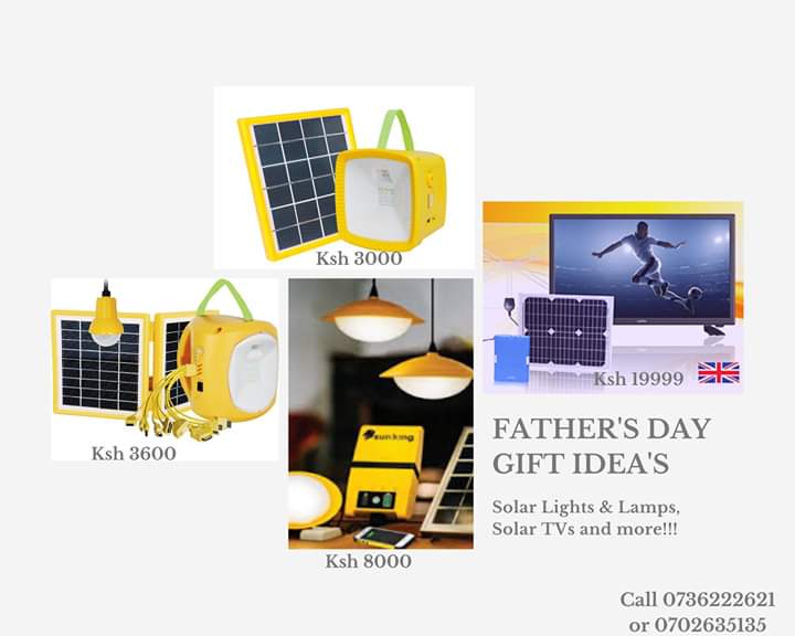 MulikaNaSolar's tweet photo. If you're stuck looking for a gift ideas for the special dad's, father's and father figures in our lives check out solar products below! Free delivery within in Nairobi. For enquiries call 0736222621 or 0702635135. https://t.co/wO0HuLCvZR