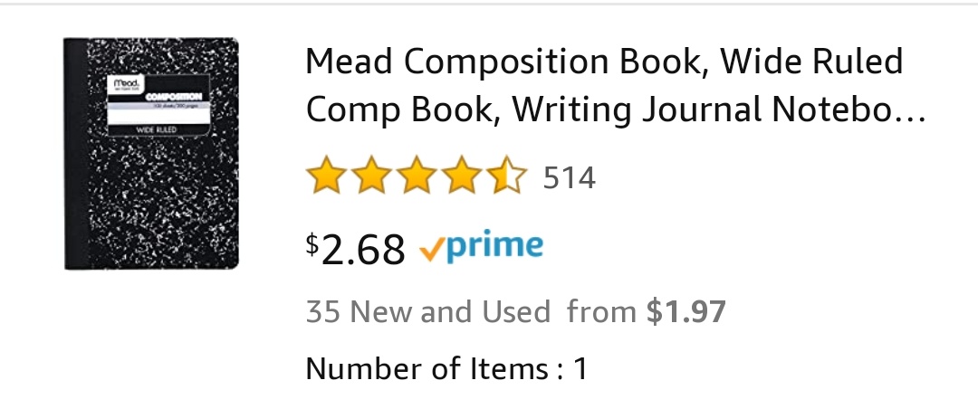 KASMOM24's tweet photo. I am hoping to get enough composition notebooks for each student. They will keep these in their book boxes and use them to reflect on their self-selected reading. Each notebook is $2.68 😎 Any help is truly appreciated! Thank you for considering! https://t.co/eK09KHhSVs https://t.co/FAQY9pOLnG