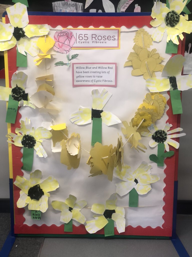 HPAEastDulwich's tweet photo. CF week being celebrated in school. Reception, year 1 and key worker children have been hard at work making roses 🥀 🌹 #CFWeek #cftrustuk #cf_foundation https://t.co/7d3rjWfae7