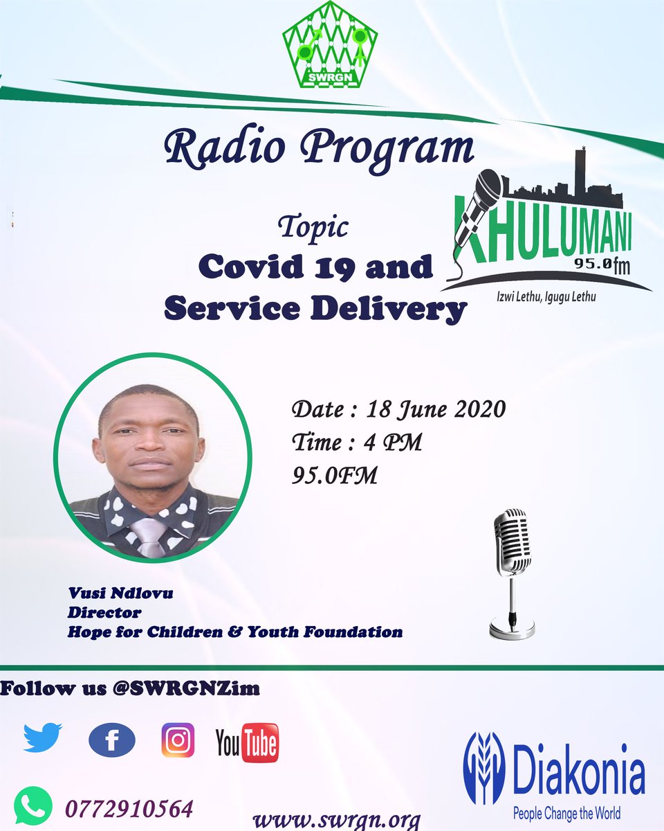 SWRGN (@swrgnzim) on Twitter photo Dont miss the discussion as we explore the impact of Covid 19 and Service delivery. Howz the service delivery in rural areas ?<a href="/DiakoniaAfrica/">DiakoniaAfrica</a> Dont miss the discussion as we explore the impact of Covid 19 and Service delivery. Howz the service delivery in rural areas ?<a href="/DiakoniaAfrica/">DiakoniaAfrica</a>