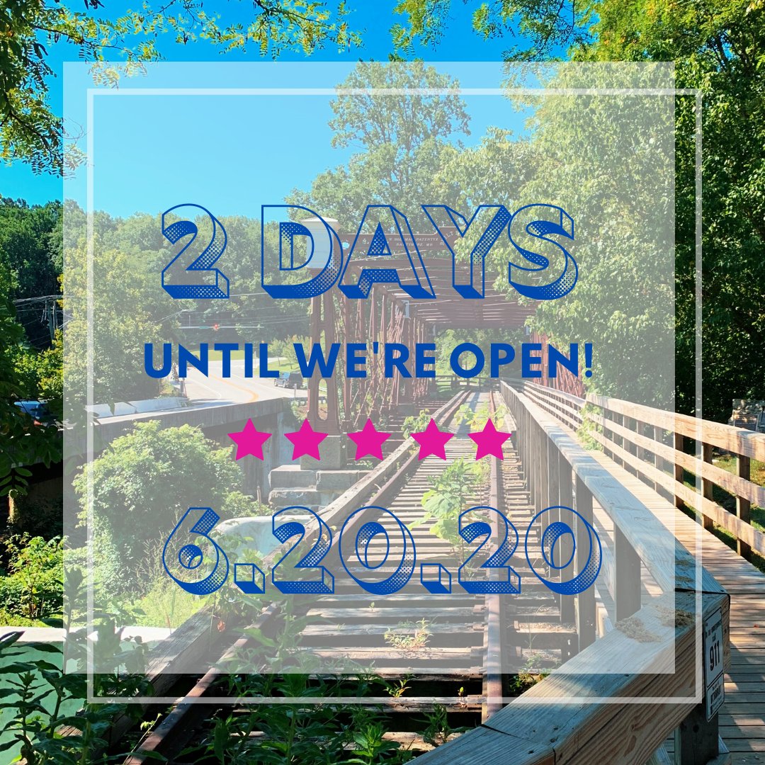 2 DAYS UNTIL RE-OPENING! 
We will resume regular operating hours starting this Saturday, 6/20, at 10 am! All visitors are required to wear masks upon entry and must abide by social distancing guidelines.