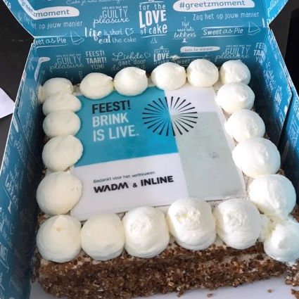De lancering vandaag van #éénBrink en het vernieuwde brink.nl was een feestje! Mede dankzij de heerlijke taart van de jongens van <a href="/waalaandemaas/">Waal aan de Maas</a> en #Inline Thanks!
#kloppendhart #integraleaanpak