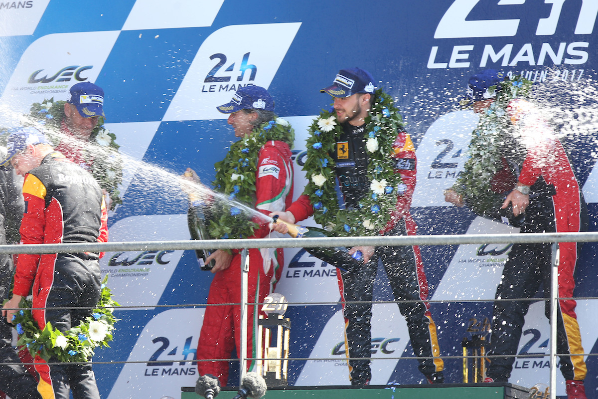 WillStevens_'s tweet photo. Throwback to a true highlight in my career - 2017 Le Mans 🏆 This is a day I'll never forget, in a special place with an incredible team!
#lemans2017 #throwback #memory #lemans #champagnefinish https://t.co/pOz9iPeInt