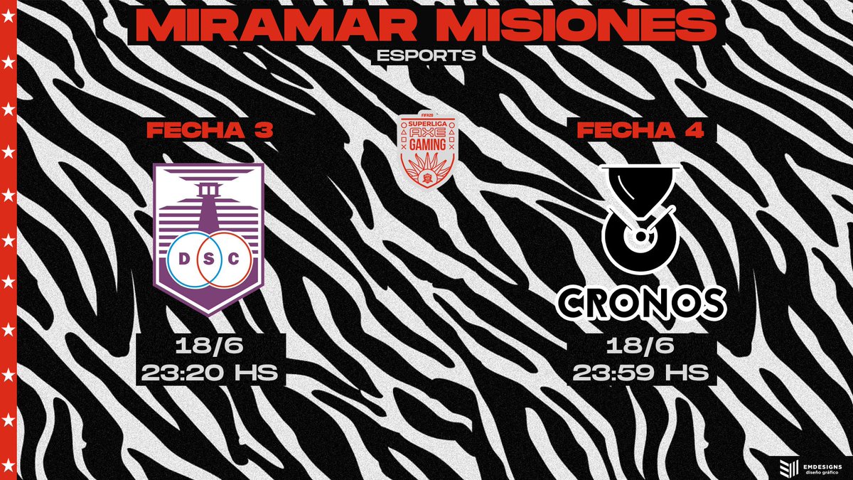 Miramar_eSport's tweet photo. /NOCHE DE LIGA /

📆18/6

FECHA 3
⏳23:20 HS
🆚 Defensor

FECHA 4
⏳23:59
🆚 Cronos

EN VIVO POR https://t.co/lN6SyU1rlf

Vamo el Cebrita 🔴🌑⚪🦓🐒 https://t.co/U2Vs62i79I