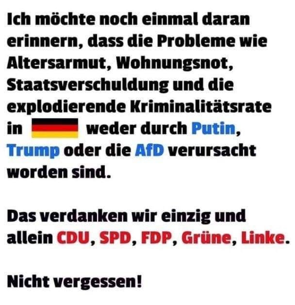 RoswithaSchust1's tweet photo. @HolgerEwald1 Es ist so Schade was aus unseren einst wunderschönen Deutschland geworden ist! 
Wir sollten nie vergessen wem wir das alles zu verdanken haben. https://t.co/tJlMAYwGCi