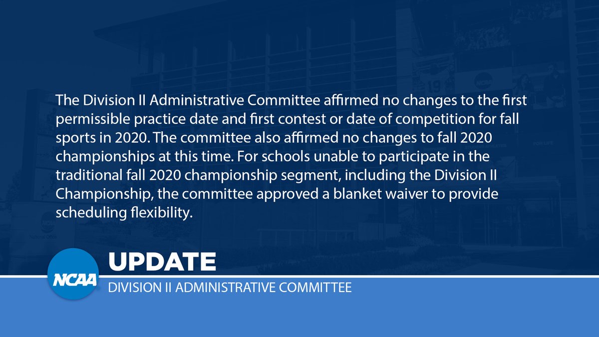 Update from Administrative Committee: on.ncaa.com/gch8y