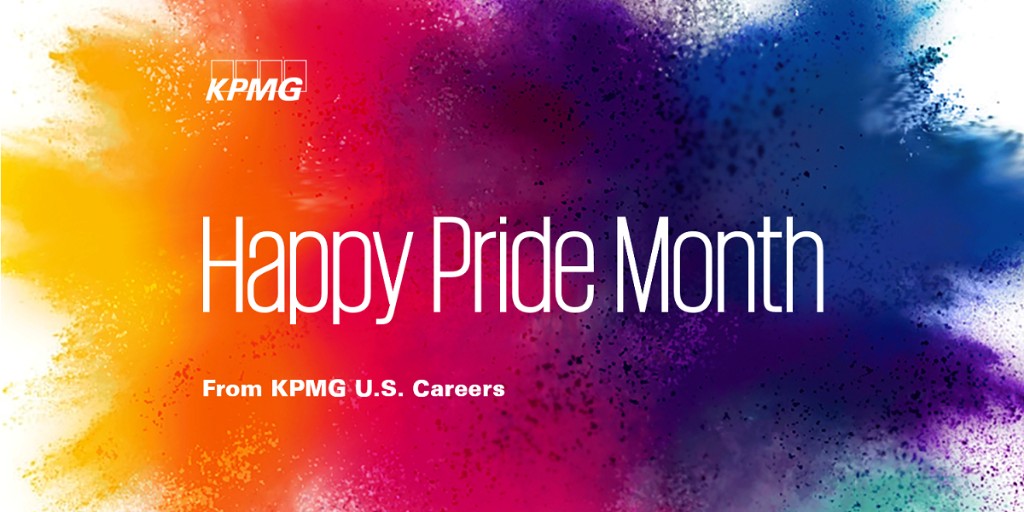 KPMGThrive's tweet photo. As we celebrate this June, we want to acknowledge &amp; honor our friends &amp; colleagues in the LGBTQ+ community. While our ability to celebrate together this year will be different, we will remain resilient &amp; stand together to support a culture of #inclusion &amp; belonging.  #KPMGpride ‍ https://t.co/gC4eg9Qy4b