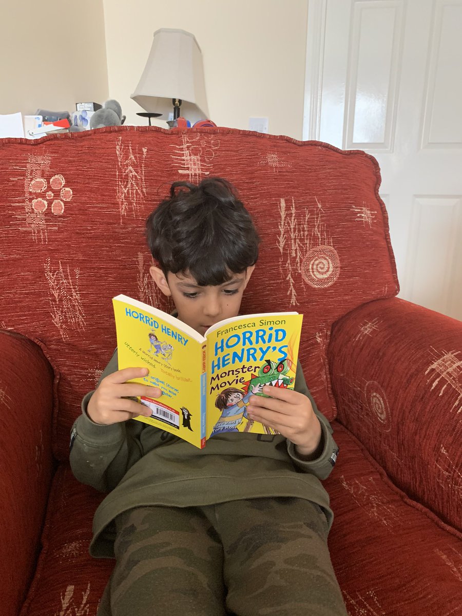 Mohamed resting from purple mash work with an interesting 🧐 📚book. <a href="/missholroyd/">Miss Holroyd</a> <a href="/MrsKHutchings/">Karen Hutchings</a> <a href="/MissMitchell11/">Sara Mitchell</a>