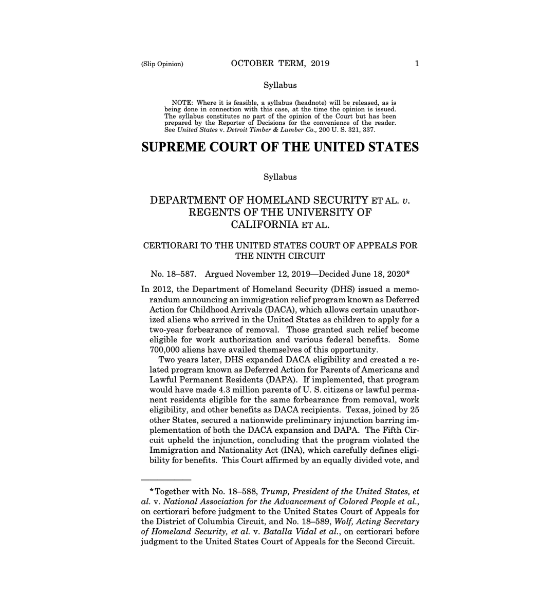 MaketheRoadNY's tweet photo. VICTORY! SCOTUS rules that Trump's efforts to end #DACA violated federal law.
Today's decision comes after we and others won a long string of lower court decisions blocking the termination of DACA.
We took Trump to the highest court in the land over this & won. Our #HomeisHere https://t.co/Xt504KUoCV
