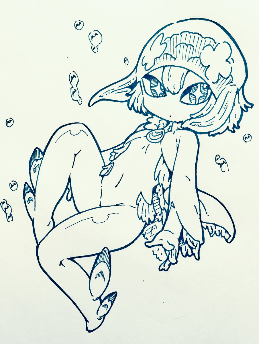 数年前Twitter始めた頃にアナログミリペンで描いてた絵が出てきたけど、またこの頃の方が良い味出してた病を発症しそう。描き直そ! 