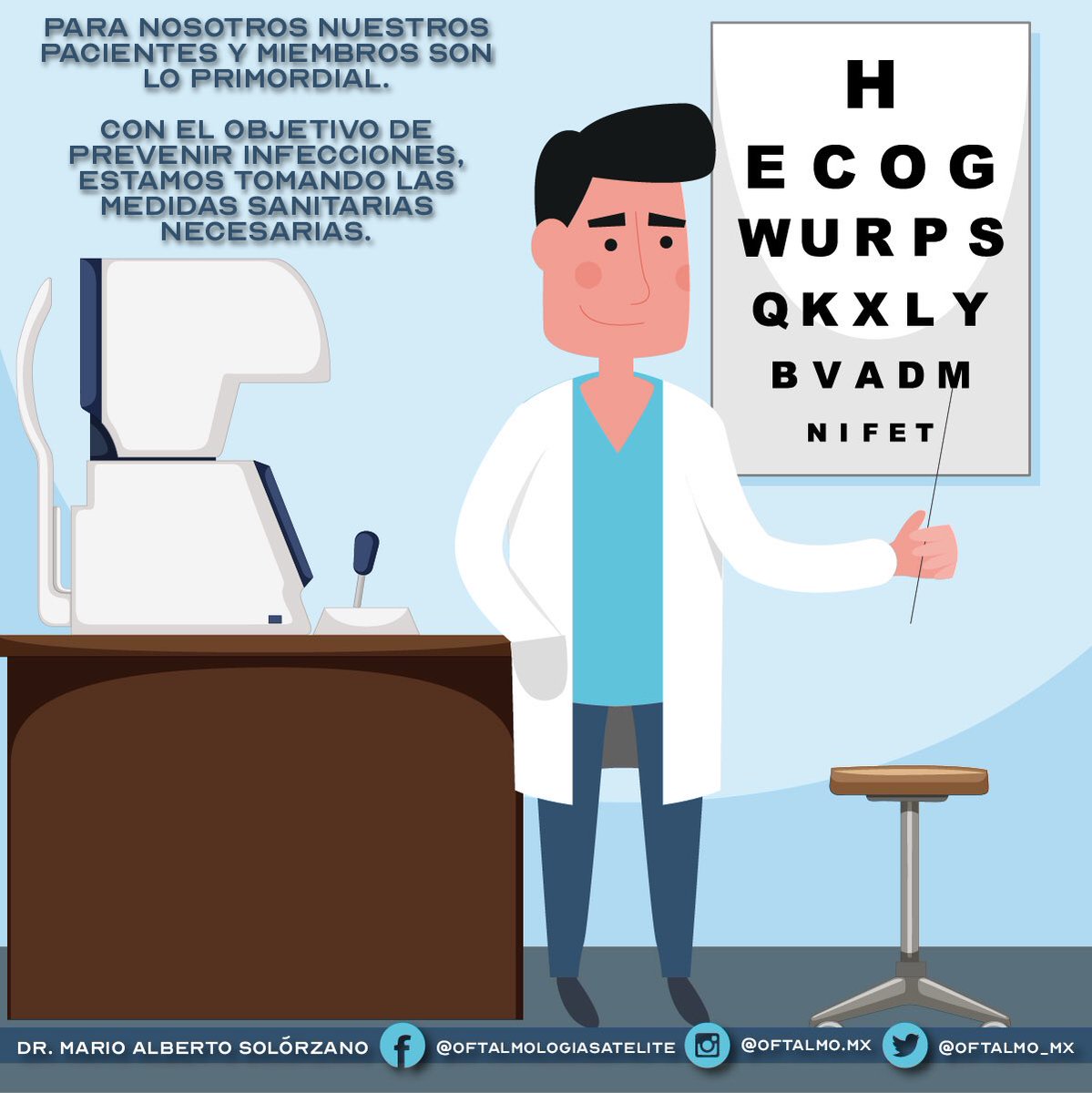 Oftalmo_Mx's tweet photo. Estas son algunas de las medidas que estamos tomando para prevenir el contagio de #Covid_19 

@satelucos @cdmxRT 

#Oftalmologo #SaludVisual #Oftalmología #VisionDigna #Catarata #Glaucoma #Parpados #Oculoplastico #Oculoplastics #GlaucomaSpecialist #EspecialistaEnGlaucoma https://t.co/dQNyjNQbq6