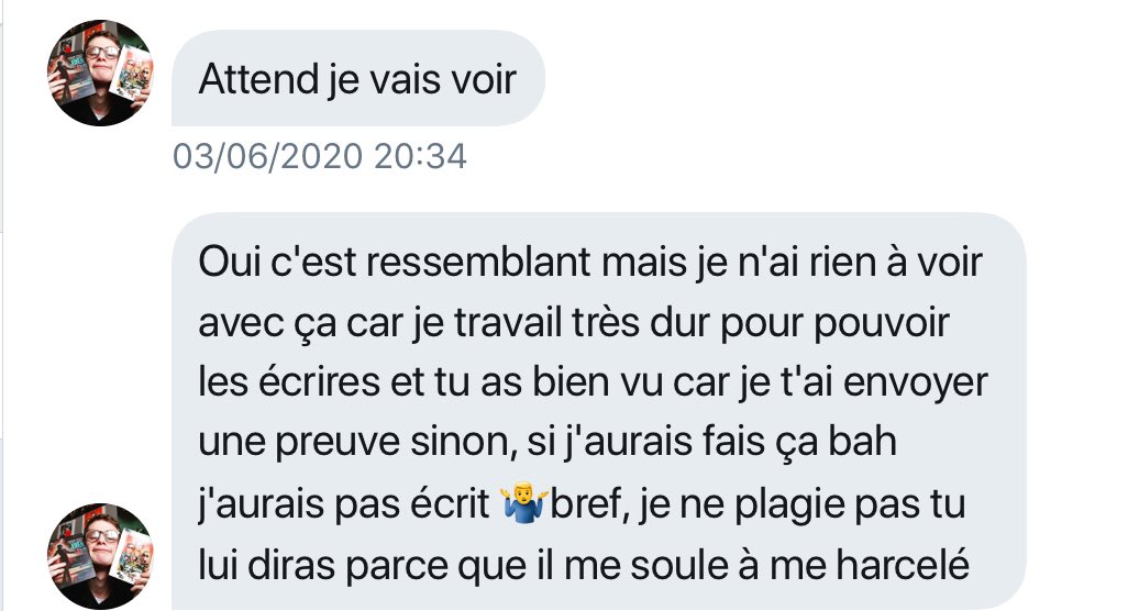 Il me raconte n’importe quoi et (important) IL ME DIT QU’IL NE CONNAIT PAS CES ARTICLES !