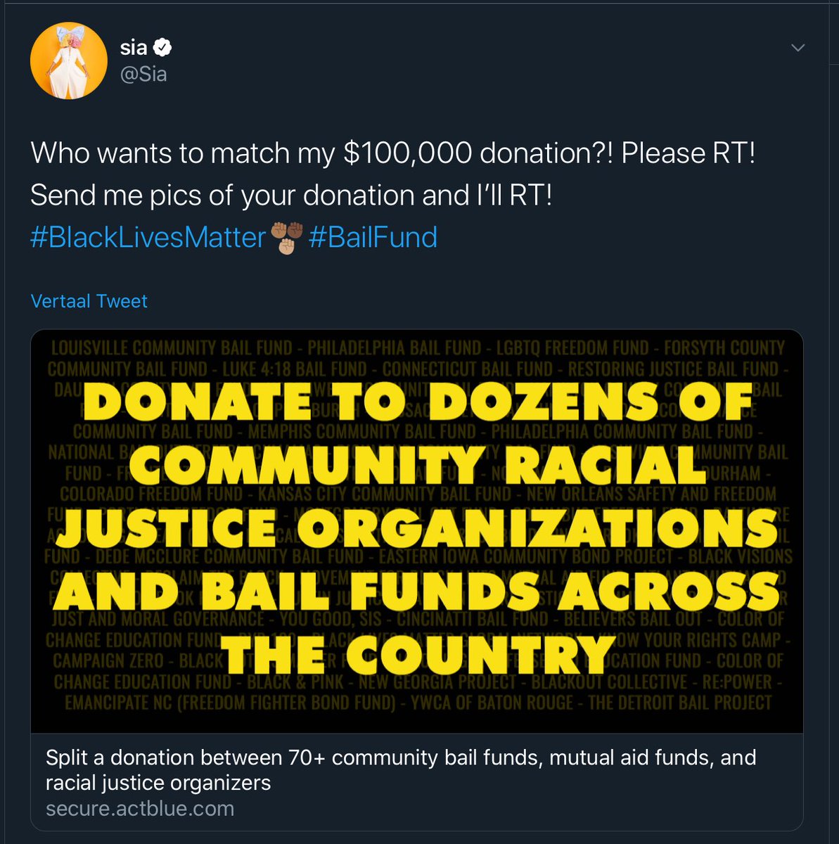 She has been supporting the BLM movement and has donated to multiple organisations, such as the Bail Fund, helping protestors unjustly arrested in the recent protests.