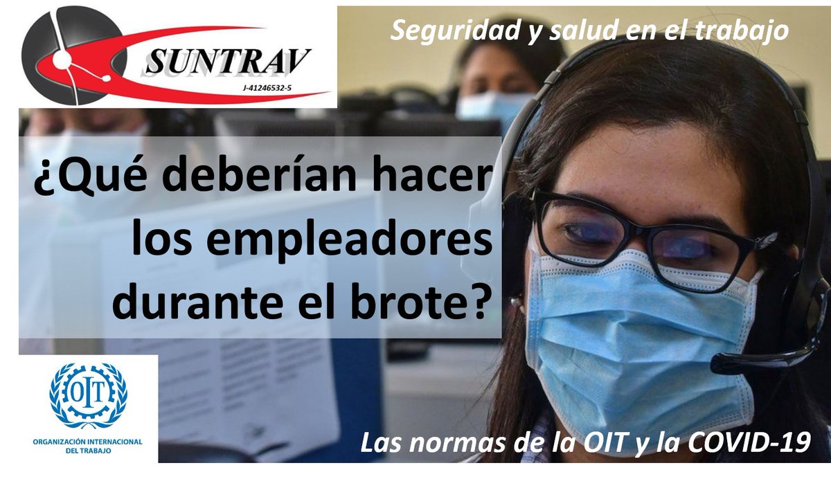 Vozdelcall's tweet photo. Las normas de la OIT y la COVID-19
Seguridad y salud en el trabajo
¿Qué deberían hacer los empleadores durante el brote?
https://t.co/sCY7X72Kna https://t.co/qbZbwZozi8
