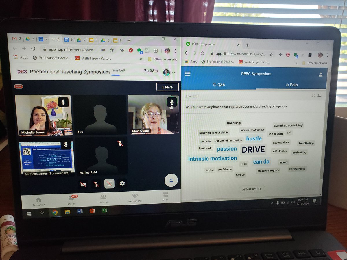 Stevie's keynote is fabulous! What is our understanding of agency? #phenomenalteaching #pebc