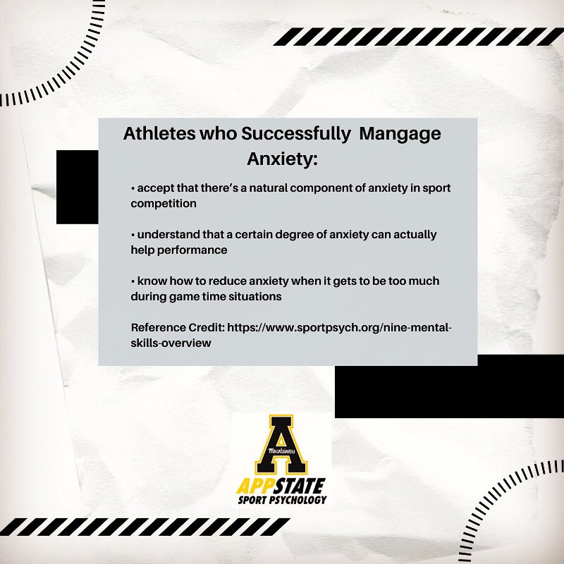 AppSportPsych's tweet photo. No one is immune from feeling anxiety sometimes, but the Sport Psychology Team is here to help you train your mind so that you can be in control of it during game time competition. Call us to learn more! 828-262-3180 #AppStateOfMind #MindGrind #SportPsych #SpillingTheAnxieTea https://t.co/Yl4j1m4sCY