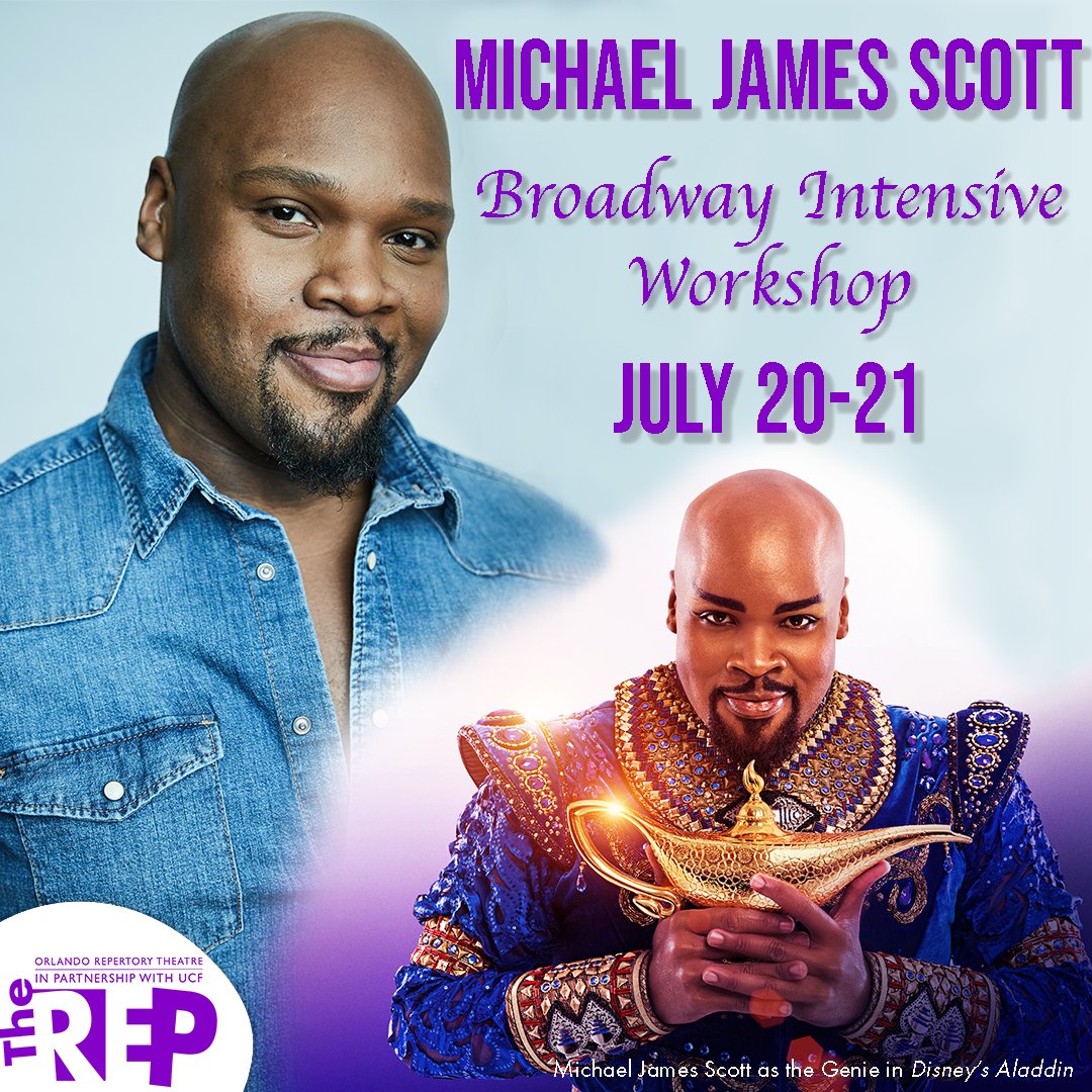 BROADWAY AT ORLANDO REP GOES ON SALE AT NOON TODAY! 
Michael James Scott (Broadway's Genie from Disney's Aladdin) is bringing a very special workshop to Orlando!  For 7th-12th graders.  SPACE IS VERY LIMITED-SIGN UP AT NOON TODAY
orlandorep.com/youthacademy/m… #broadway #orlandorep